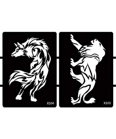 Semi-Permanent Animal Tattoo Stencils - 6 Sheet Set for Men and Women | Fake Tattoos for Body Art - Buy Online on GoSupps.com