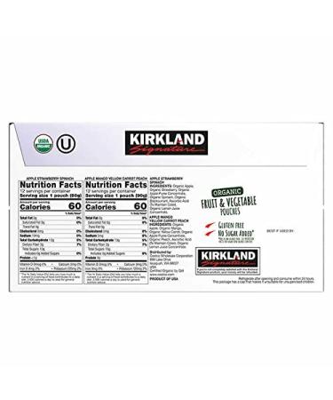 Kirkland Signature Organic Fruit & Vegetable Pouches - 24 Pack (76.8 Oz) - Buy Online on GoSupps.com