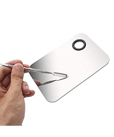Professional Stainless Steel Makeup Palette Tray - Liquid Foundation & Watercolor Art Tools for Flawless Application - Buy Online on GoSupps.com