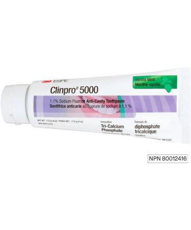 3M Clinpro 5000 Anti-Cavity Toothpaste (1.1% Sodium Fluoride) | Vanilla Mint + Spearmint Flavours 113 g Each Bundle: Spearmint + Vanilla Mint - Buy Online on GoSupps.com