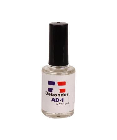 Professional Individual False Nail Rhinestone Nail Decorations Glue Remover Adhesives Clear Makeup Removal Gel Debonder 10ml with Small Brush (2PCS)