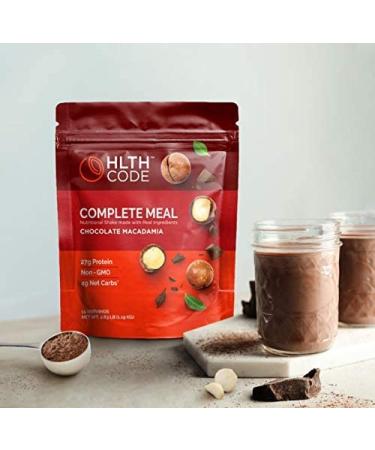 HLTH Code High Protein Chocolate Macadamia Meal Replacement Powder - 15 Servings - Buy Online on GoSupps.com