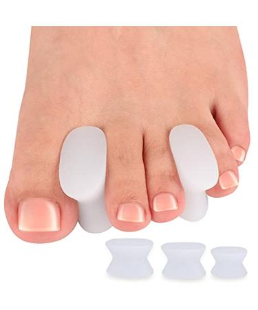Kimihome 14 Packs Gel Toe Separator Toe Gasket-Redress Overlapping Toes Prevent Friction and Release Pressure Relieve The Pain Caused by Bunions White.