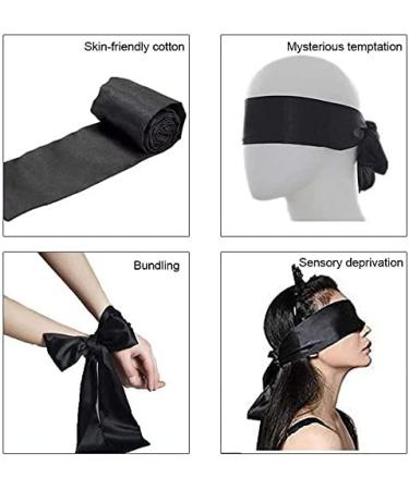 Soft Silk Satin Eye Mask Blindfold - Comfortable Adjustable Sleeping Masks for Travel & Shift Work (2pcs Red & Black - Buy Online on GoSupps.com