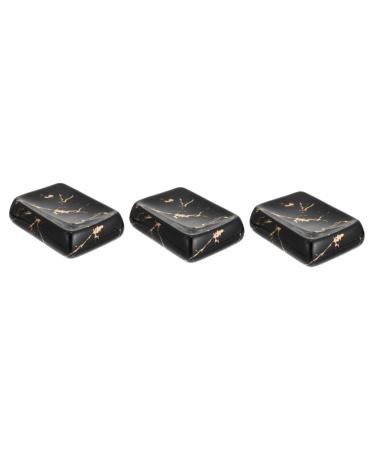 Ciieeo 3 Pcs Soap Box Soap Dish for Bathroom Sink Soap Bar Ceramic Soap Holder Popular Soap Dish Replacement Rotary Delicate Soap Dish Soap Dispenser Black Marble Travel Russia Ceramics