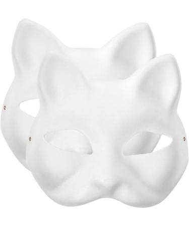 Buy Ifundom White Fox Masks - 6 Pack Paper Cat Half-Face Masquerade for Halloween & Carnival - Buy Online on GoSupps.com