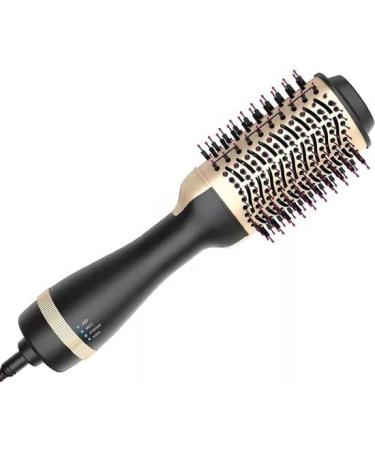 Hair Dryer Brush 24k Gold 1200W Ionic Technology Suitable for All Hair Types 3 Temperature Settings Fast Styling Meets U.S. Safety Requirements Includes 1 Set in a Box