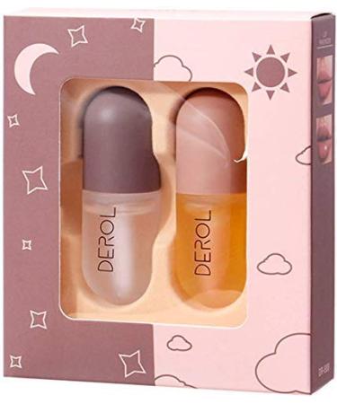 2 Pcs Lip Plumper Serum Set for Softer, Fuller Lips - Natural Lip Care Day & Night Treatment, Hydrating Formula to Reduce Fine Lines and Chapping - Lip Plumping Gloss Included - Buy Online on GoSupps.com