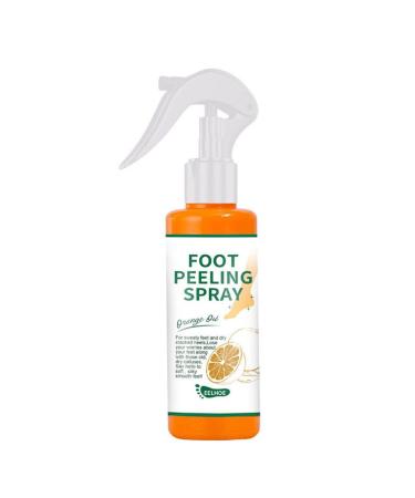 Spray Exfoliant Pour Les Pieds L'huile D'orange Et De Th Vert Pour Les Talons Rugueux Et Fendill s La Peau S che Des Orteils Et Les Callosit s Spray Exfoliant Nourrissant Et (Orange)