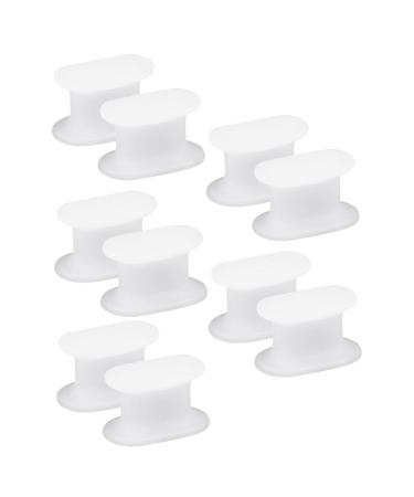 5 Pairs Toe Splitter Separator Hallux Feet Halloween Compact Bunions Nozzle Applicator Bottle Durable Bunion Straightener Practical Bunion Straightener Big Toe Protector White Sebs 3.6x3.3cm White