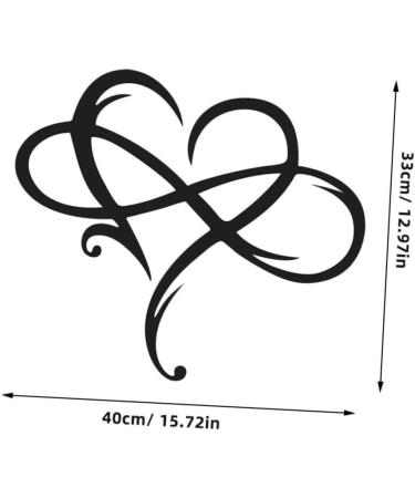 Cabilock 1pc Iron Pendant Plaque Heart Wall Decor Rustic Home Decor Room Loving Heart Shaped Pendant Black 40.00X33.00X0.20CM - Buy Online on GoSupps.com