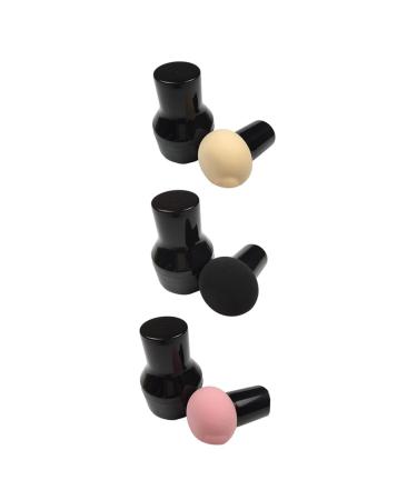 DOITOOL 6sets Mushroom Head Puff Triangle Puffs for Loose Face Puff Hand Brush Soft Bristles Facial Makeup Sponge Cosmetics Puffs Makeup Tools Hydrophilic Polyurethane