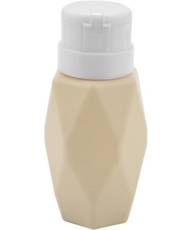 AMIUHOUN Beige Rhombus Nail Art Pump Empty 200 ml Bottle Acrylic Gel Polish Remover Cleaner Liquid Container Storage Manicure Tool - Buy Online on GoSupps.com