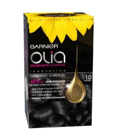 Olia Olia Permanent Hair Color Black 60% Flower Oils Ammonia Free Intense Color Long Lasting Color 100% Hair Coverage Hair Colour