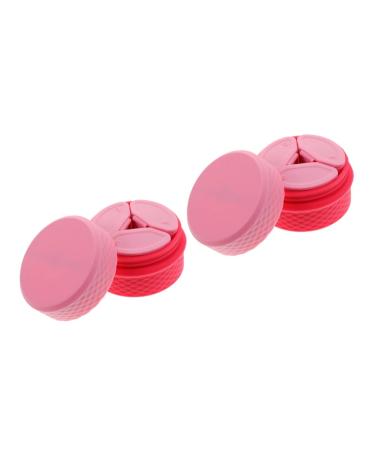FRCOLOR 2 Sets Cream box cosmetic jar with spoon travel empty cream jar refillable cream jars empty makeup pot travel container for cream salve jar Silica gel Storage Box vacation make up