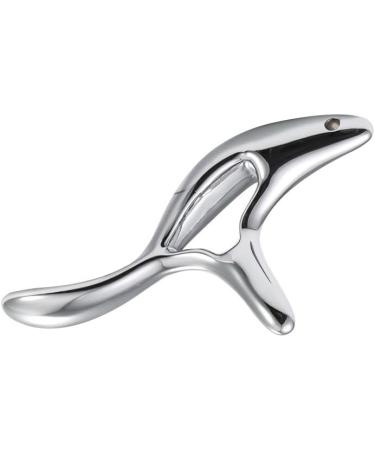 Metal Triangular Finch Massager - Dial Tendon Point Stick & Meridian Scraping Board for Foot Massage | Silver - Buy Online on GoSupps.com