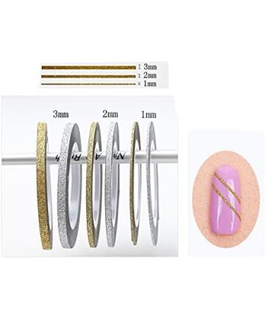3 Rolls(One roll per size) Monochrome Scrub Nail Art Striping Tape Lines Width 1/2/3mm-Striping Tape for Nail Art-Nail Striping Tape Foil-Nail Striping Tape Thick-Nail Striping Tape with Dispenser-Self-Adhesive DIY Nail Art Tape 14 - Buy Online on GoSupps.com