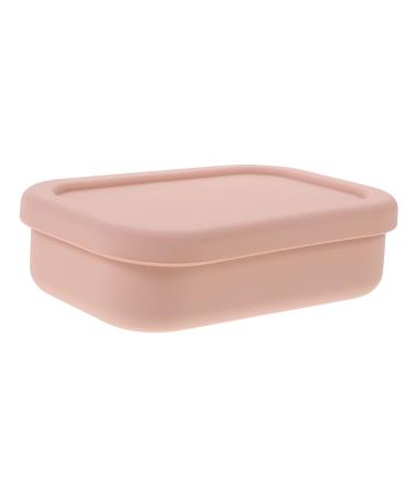 ETHZZLE Sealed Silicone Soap Dish Travel Soap Case Toilet Soap Holder Travel Bar Soap Container Soap Storage Holder Washing Soap Holder Square Student Pink Storage Rack Silica Gel Pink 15.00X9.85X4.30CM