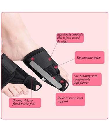 Bunion Corrector & Splint - Toe Straightener for Bunion Relief | Hallux Valgus Night Splints - 2 Pcs Black - Buy Online on GoSupps.com