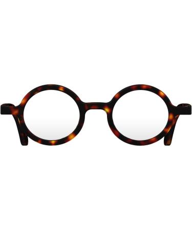 LONDON MOLE Round Reading Glasses - Matte Brown Tortoiseshell | Stylish Men's Women's Unisex Readers 1.5x - Buy Online on GoSupps.com
