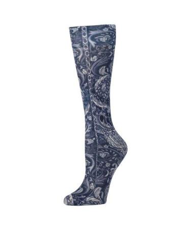 Red Moby Celeste-Stein-CMPSQ-2230 8-15 mmHg Compression Sock - Queen - Black & White Versache