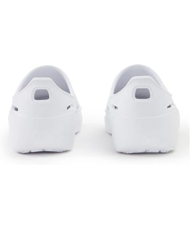 Anywear Streak Step-in Nurse Shoes - Oil & Slip-Resistant EVA Kitchen Work Shoes (White, Size 9) - Buy Online on GoSupps.com