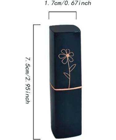 LZPCarra Dark Blue Tube Transparent Dried Flower Lipstick Gold Leaf Jelly Colour Changing Moisturising Lip Balm Moisturising Lip Care (B One Size) 1 count (Pack of 1) b - Buy Online on GoSupps.com
