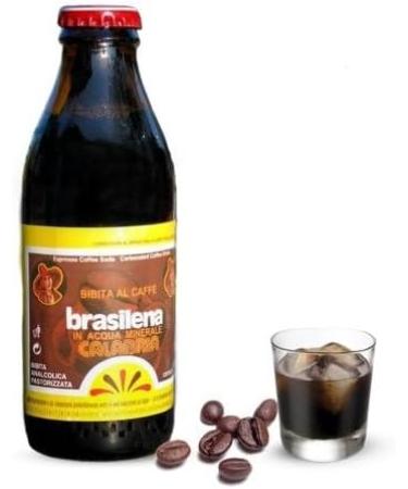 Brazilian Bibita Gassata al Caffe Pack of 24 refreshing soft drinks Calabria 25 cl Refreshing non-alcoholic soft drink with coffee flavor + Italian Gourmet polpa 400 g - Buy Online on GoSupps.com