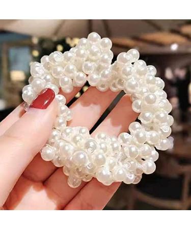 Buy Tseenyi Pearl Rubber Band Rope - Black Loop Pearls Hair Accessories for Women & Girls | Perfect for Weddings Valentine's Day & Christmas Gifts - Buy Online on GoSupps.com