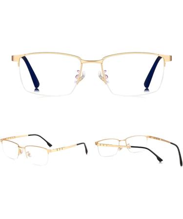 Buy Riccie Men HD Aspherical Anti-Blue Light Glasses | Ultra-Light Reintitan Frame | +2.25 Strength for Office & TV Use - Buy Online on GoSupps.com