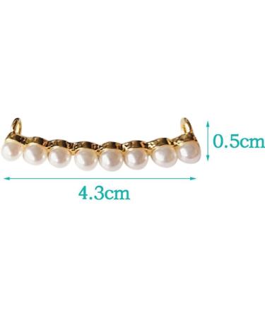 Shoelaces Clips Gold DIY Decorative Shoe Charm Pearl Rhinestones Shoes Accessory for Sneakers Casual Shoes Girl Women Style 4 - Buy Online on GoSupps.com