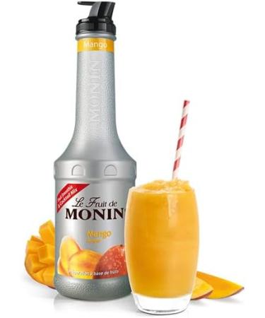 MONIN Mango Fruit Mix Puree 1L - Vegan & Allergen-Free for Cocktails, Smoothies & Mocktails - Buy Online on GoSupps.com