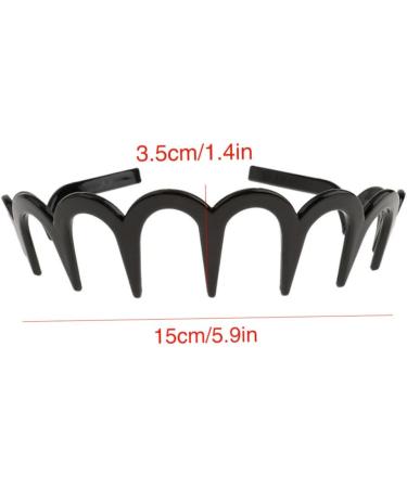 Wavy Metal Hair Band Unisex Wavy Headband Black Spring Wavy Metal Hair Band with Long Teeth Hairhoop Sports Headband Headwear Accessories Black 1pc - Buy Online on GoSupps.com