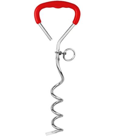 Wolike Dog Tie Out Cable and Stake Dog Wire Traction Rope Heavy Duty Stake-Out Dog Spike Spiral Pet Fixed Pile Outdoor Grass Dog Towing Rope (16FT/5M Red) 16FT/5M Red - Buy Online on GoSupps.com