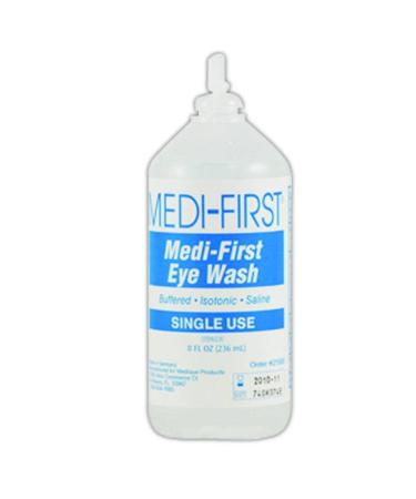 Medique MP21508 Medi-First Eye Irrigation Solution, Sterile Solution , 8 oz, Clear 8 Ounce 1 Unit