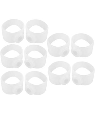 SOIMISS 15 Pairs Magnetic Toe Rings & Silicone Gel Toe Separators for Women - Foot Slimming Tools & Massage - White - Buy Online on GoSupps.com