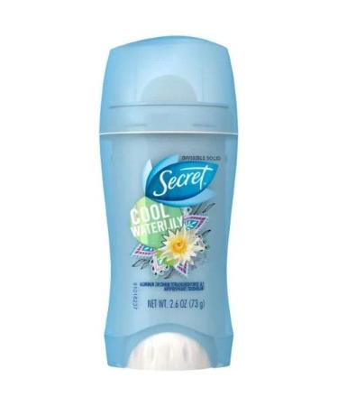 Secret Cool Waterlily Invisible Solid Antiperspirant/Deodorant 2.6 oz. Stick (Pack of 4)