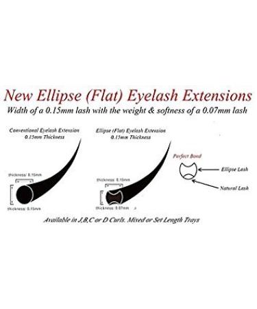 Ellipse J Curl 0.20mm Thickness Eyelash Extensions | 8mm-14mm Mixed Sizes | Flat Volume Silk Mink Lashes in One Tray - Buy Online on GoSupps.com