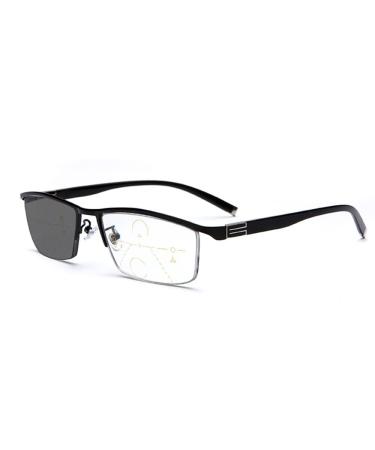 Dibako progressive reading glasses Multifocal Photochrome reading glasses blue light blocking glasses sunglasses women men readers (size: +2.50)