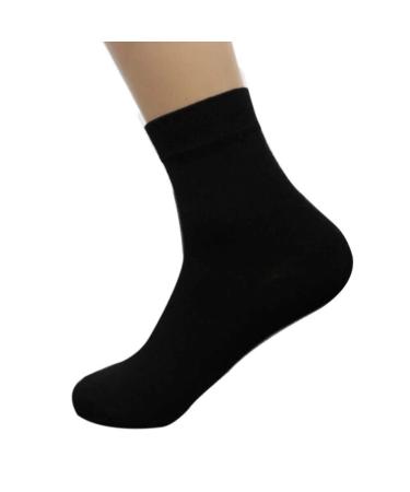Diabetic 1 Pair Large Size Tube Socks for Foot Discomfort Diabetic Feet (Black)