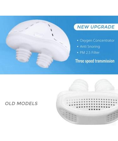 Adjustable 3-Speed Electric Anti-Snoring Device for Men and Women | Nasal Dilator for Better Sleep | Includes Fixing Strap | White - Buy Online on GoSupps.com