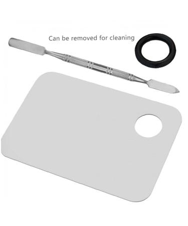 Ruluti Stainless Steel Makeup Mixing Palette & Spatula Tool - Perfect for Seamless Makeup Mixing - Buy Online on GoSupps.com