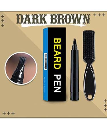 Natural Bare Pencil Filler for Men | Waterproof Mustache Kit | Durable Hairdressing Bar & Brush for All Skin Types - Brown - Buy Online on GoSupps.com