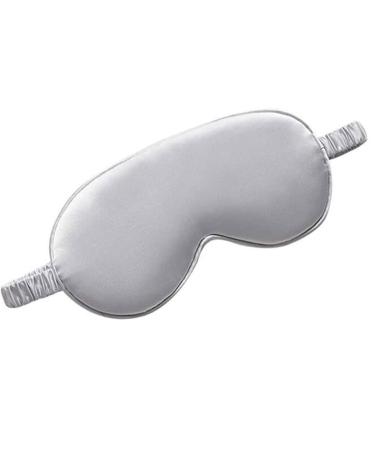 Silk Sleep Eye Masks for Women Soft Eye Cover Eyeshade for Night Sleeping with Elastic Strap Silver Silver 1 Count (Pack of 1)