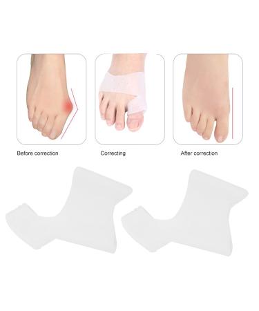 Hallux Valgus Corrector - 2 Pairs Elastic Breathable Toe Separator Cushion - Bunion Hallux Valgus Correction Tool (White) - Buy Online on GoSupps.com
