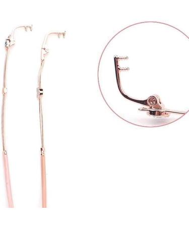 Deebow Glasses Spare Bar - Pink 1 Pair Borderless Glasses Repair Parts with 2-Hole Brackets & Rhinestones - International Shipping Available - Buy Online on GoSupps.com