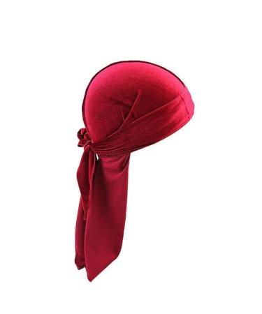 4pcs Premium Velvet Durag Head Wear for 360 Waves - Red Black Grey Cream - Buy Online on GoSupps.com