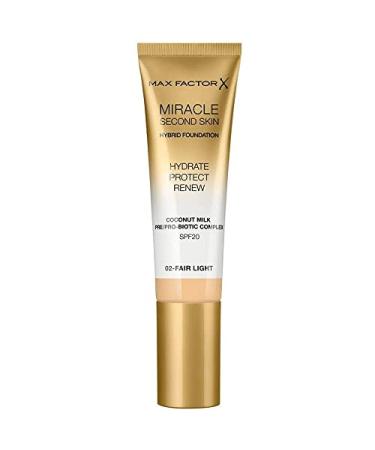 Max Factor Miracle Second Skin Hydrating Foundation  Fair-Light - 30 ml 02 Fair-Light