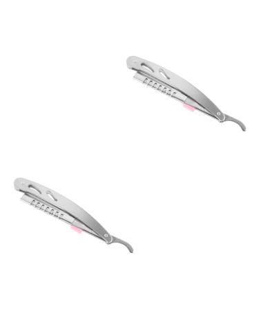 Minkissy 2st hairdresser SCHABER RASER Hairdresser Razor straight safety razor Spatel Tool Vintage Razen Bart Cutting knife Shaving blade scissors man