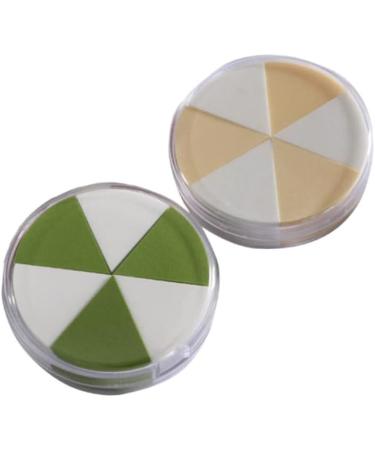 Set of 2 triangle make-up sponge make-up powder puff make-up for the face face sponge face powder make-up wedges powder dry touch wet and dry - Buy Online on GoSupps.com